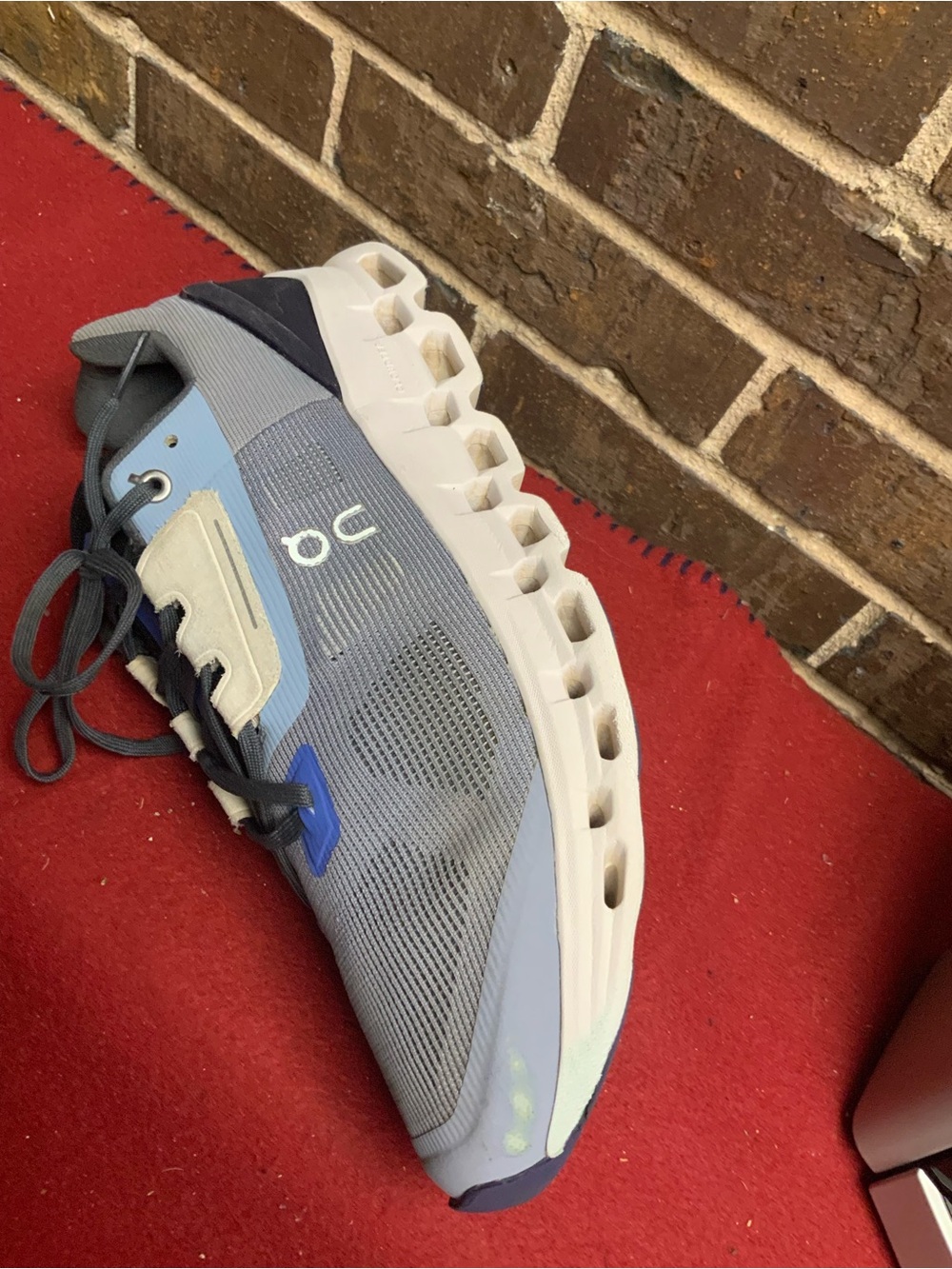 On Running Kids Lightweight Blue and Gray Athletic Sneaker